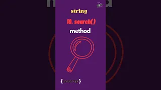 10 search method in Javascript String methods in javascript tutorial in 1 minutes