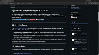 Python Programming MOOC 2026 - GitHub Repository