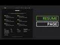 Portfolio Website Series Resume Page Part 3 HTML CSS JS