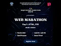 Web Development Marathon WEB MARATHON Day-1 HTML CSS GDSC-ADGITM