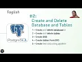 SQL Create and Delete PostgreSQL Databases and Tables