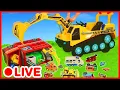 Lagu Let's play with Firefighter Truck, Police Cars \u0026 Construction Vehicles 🚒 Learning Videos | Kidibli