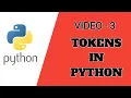 Tokens In Python Python Tamil Tutorial Python