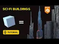 Blender - Learn how to create SCI-FI building with GEO nodes in 10 minutes Blender tutorial