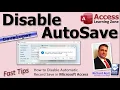 How to Disable Automatic Record Saving in Microsoft Access