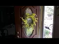 How to hang a wreath on a glass door