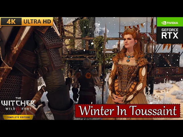 Winter In Toussaint | 4K Modded Next Gen Gameplay (Witcher 3)