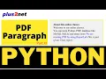 Adding Paragraph text to PDF by Python ReportLab with style properties layout and formats