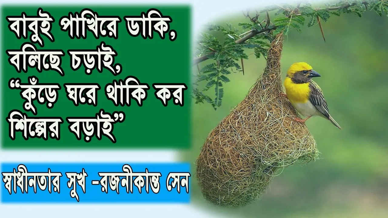 স্বাধীনতার সুখ || রজনীকান্ত সেন || Shadhinotar Shukh || Bangla Kobita Rajanikanta Sen