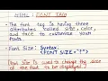 L13 What is the font tag Explained with attributes HTML Font Tag