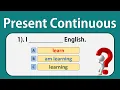 Present Continuous Present Continuous Tense Quiz Grammar Test
