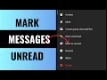 How to Mark Messages as Unread on Messenger