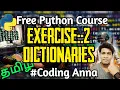 Exercise Dictionaries Questions Free Python Course Coding Anna
