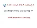 Java Programming switch statement in Java while loop in Java Control Statements