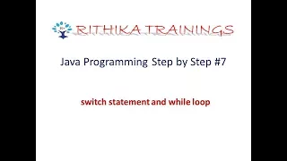 Java Programming switch statement in Java while loop in Java Control Statements