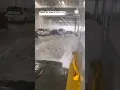 Waves Wash Over Cars on Ferry in Washington
