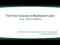 UAA Blackboard Learn Ultra Navigation Find Your Courses
