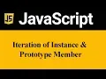 How to iterate Instance and Prototype Member using for in Loop in JavaScript Hindi