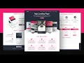How To Make An App Landing Page Website Design Using HTML CSS JAVASCRIPT - Step By Step