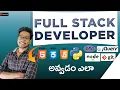 How to Become Full Stack Developer Full Stack Developer in Telugu