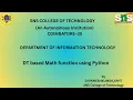 DT based Math function using Python Python Programming SNS Institutions