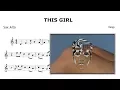 Download Lagu This Girl - Kungs vs Cookin on 3 Burners  (Sheet Music ALTO SAX)