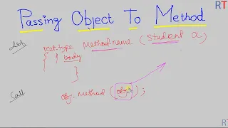 Java-67 - Passing Object To Method as Argument Java Programming