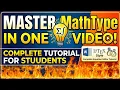 MathType Tutorial 2026 Complete Equation Writing Course Learn MathType in One