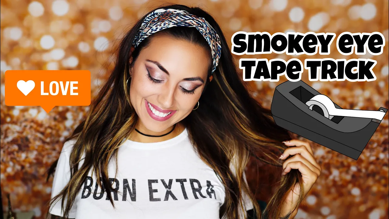 SMOKEY EYE TUTORIAL- TAPE TRICK | AMANDA LEE