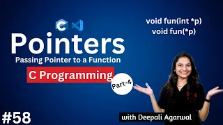 Passing Pointer to a Function in C Pointers in C Part-4 C Programming Tutorial
