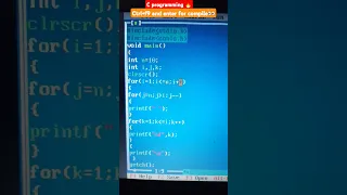 C programming for beginners Nested loop using for loop printing 1to 10 triangle pattern