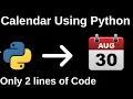 Python Programming Tutorial - Calendar Module