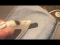 how to PATCH a pair of jeans iron on denim