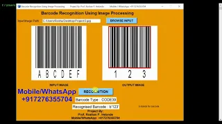 Python Code for Barcode Recognition Using Image Processing Full Source Code