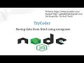 Saving data from html using mongoose