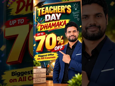 TEACHER’S DAY DHAMAKA 🎉 UP TO 70% OFF | Biggest Offer on All Courses