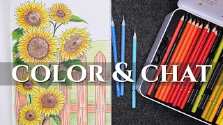 Coloring Sunflowers Using Castle Arts SUMMER Colored Pencils Color Chat