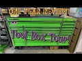 Harbor Freight US General 72 inch tool box one year review with tool box tour