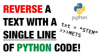 Reverse a string in Python with a single line of code using slicing