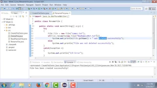 Java code to Rename a File