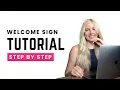 Digital Product Tutorial How to Create a Welcome Sign in Canva to Sell on Etsy