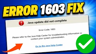 How to Fix Java Update Did Not Complete Error Code 1603 on Windows 2026