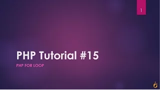 PHP For loop Foreach Loop - PHP Tutorial