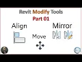 Modify tools in Revit Architecture Align Move Mirror Part 1