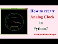 How to program Analog Clock in Python using Turtle Python beginners tutorial in Hindi Urdu