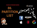 Partition List Leetcode medium 86 Facebook Amazon Google interview question