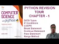 CBSE CLASS 12 CHAPTER 1 Python Revision Tour Data Types If Conditions Loops