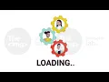 Teamwork gears line 2D loading animation