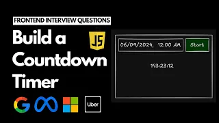 Build a countdown timer Frontend Interview Question Hindi