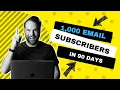 How to Get Your First 1000 Email Subscribers in 90 Days